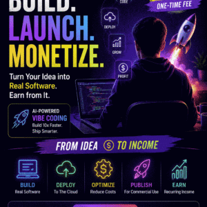 আইডিয়া থেকে আয় (Idea to Income): AI Vibe Coding দিয়ে সফটওয়্যার তৈরি, পাবলিশ ও বিক্রির সম্পূর্ণ লাইভ বুটক্যাম্প